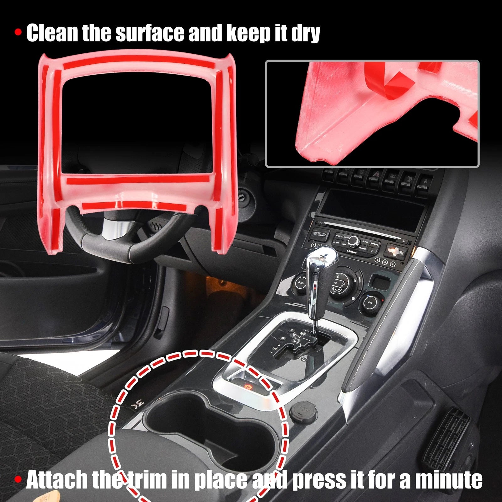 1 Pc Red Cup Holder Cover Trim Sticker for Dodge Charger, Chrysler  767153534553