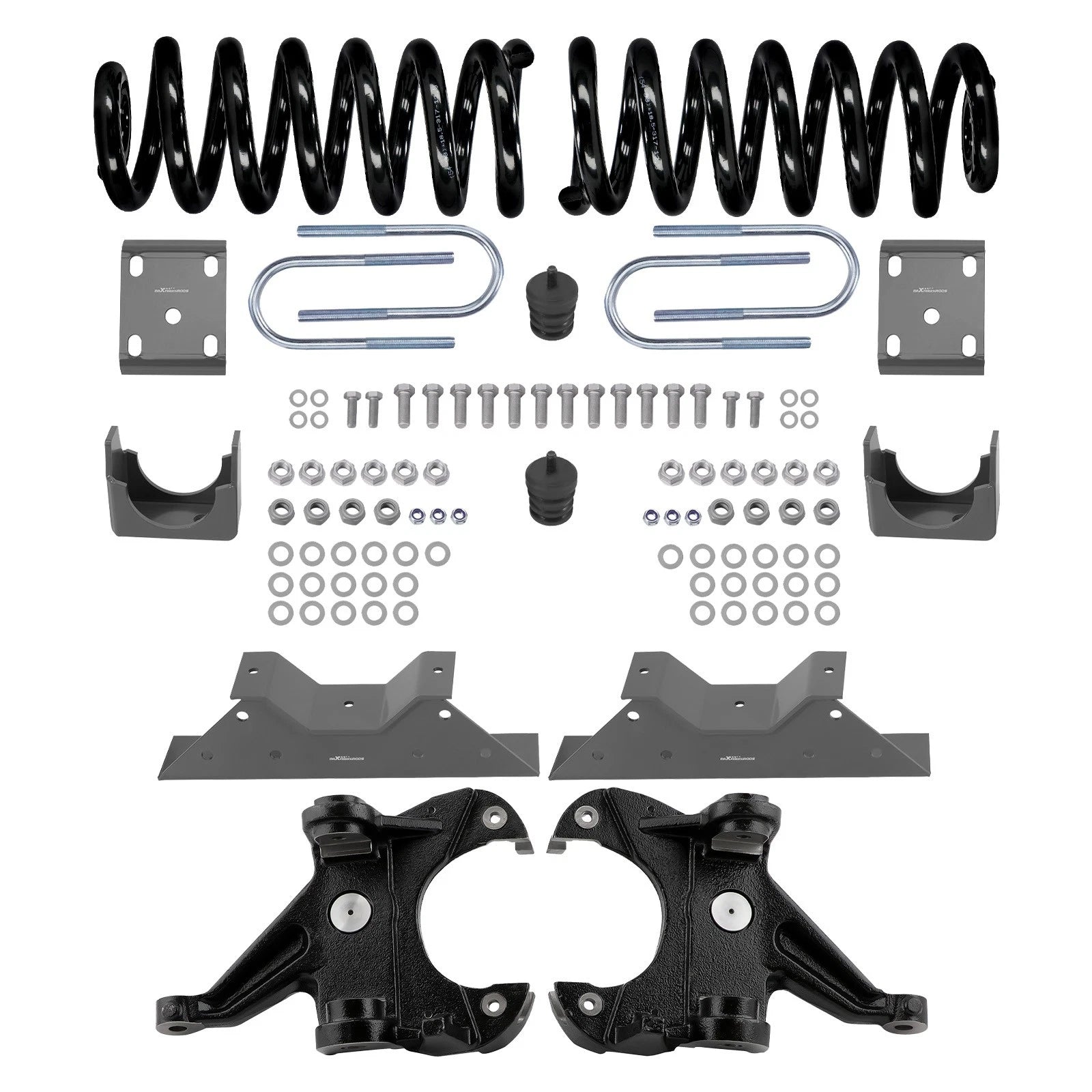 Front 4" Rear 6" Drop Kit 1.25" Rotors Coil Spring For Chevy/GMC C10 C15 73-87