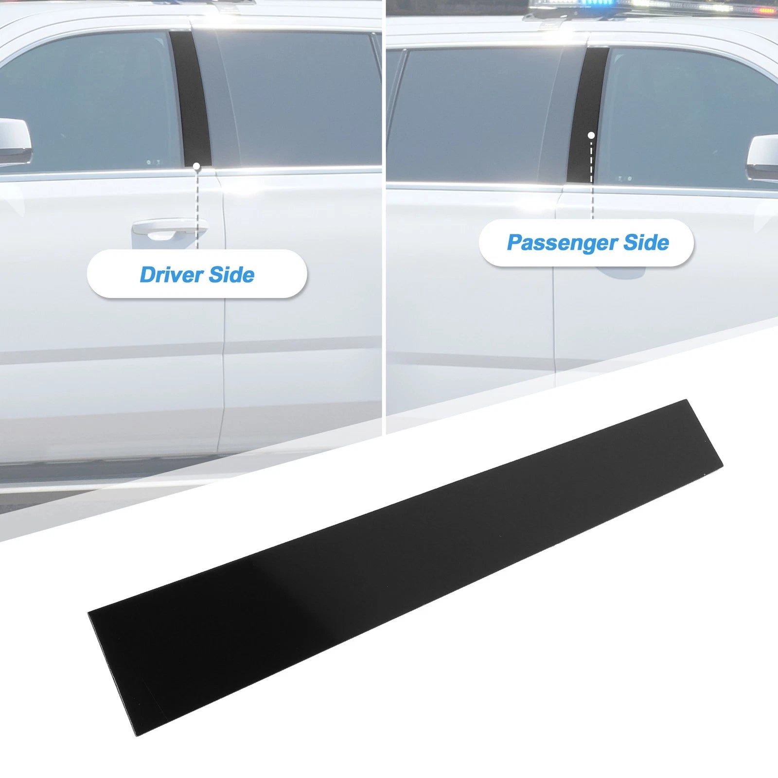 8 Pcs Windshield B Pillar Trim Garnish for Nissan Rogue (2014–2020) Black