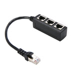 RJ45 Cable Splitter Adapter for Ethernet Line (Extends to 3 Devices)