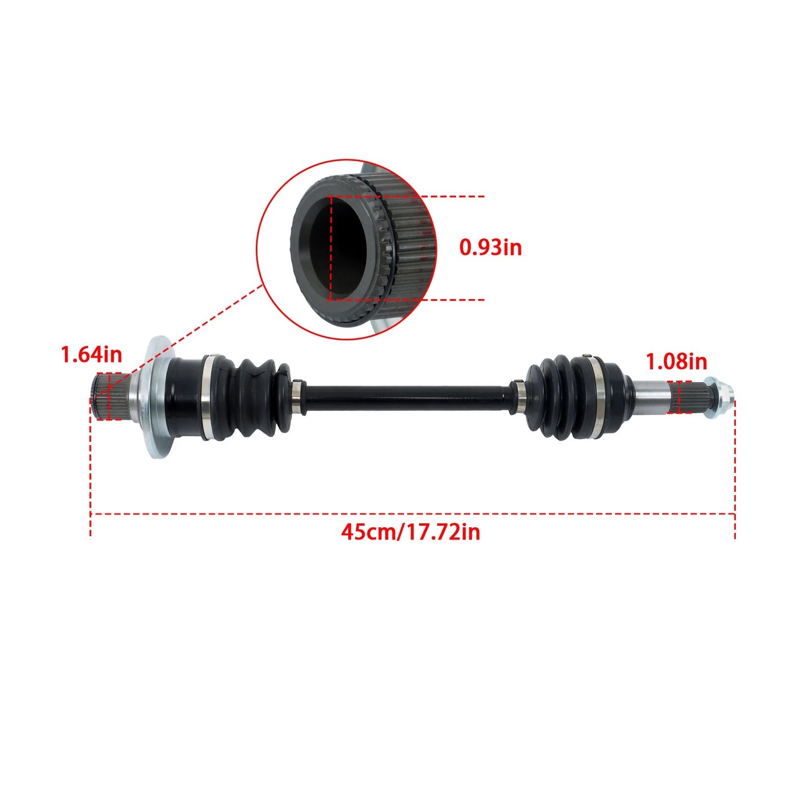 Rear Left CV Axle for Yamaha Grizzly 660 (2003-2008)