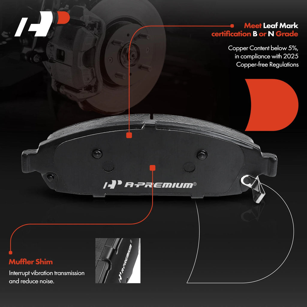 Front Disc Brake Rotor & Pad Set for Jeep Commander (2006-2010)