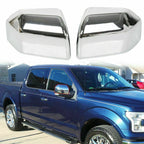 Set of 2 Chrome Side View Mirror Covers for Ford F-150 (2015–2020)