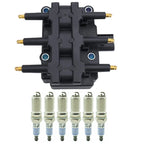 Ignition Coil + 6x Spark Plug for Jeep Wrangler 3.8L V6 (2007–2011)