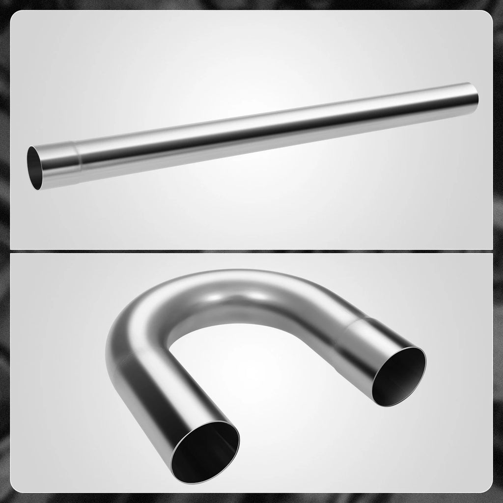 8pcs 3.5" OD 16-Gauge Slip-Fit Exhaust Piping Bends for DIY Projects