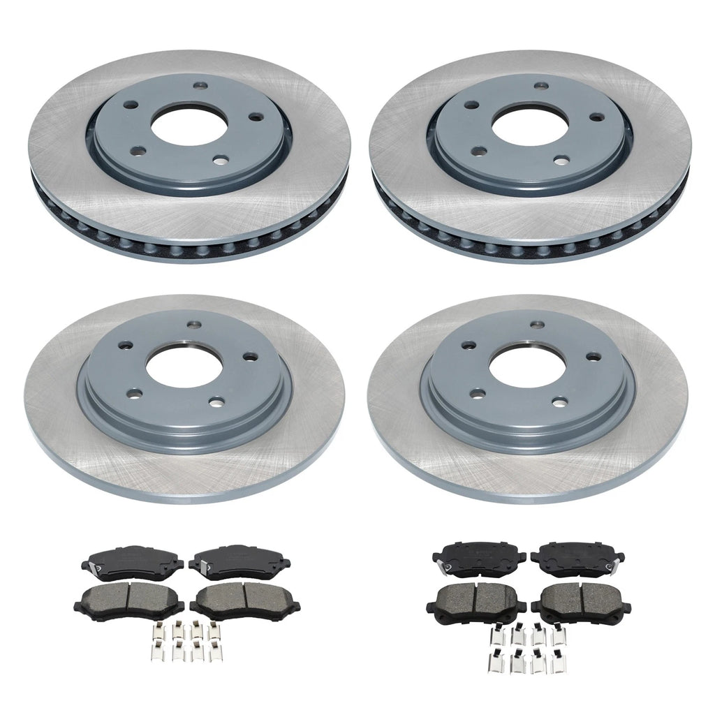 DuraGo Front Rear Rotors & Bosch QuietCast Brake Pad Kit for Grand Caravan (2008–2020)