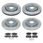 DuraGo Front Rear Rotors & Bosch QuietCast Brake Pad Kit for Grand Caravan (2008–2020)