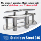 8" Pull Up Deck Cleat for Marine (316 Stainless Steel)