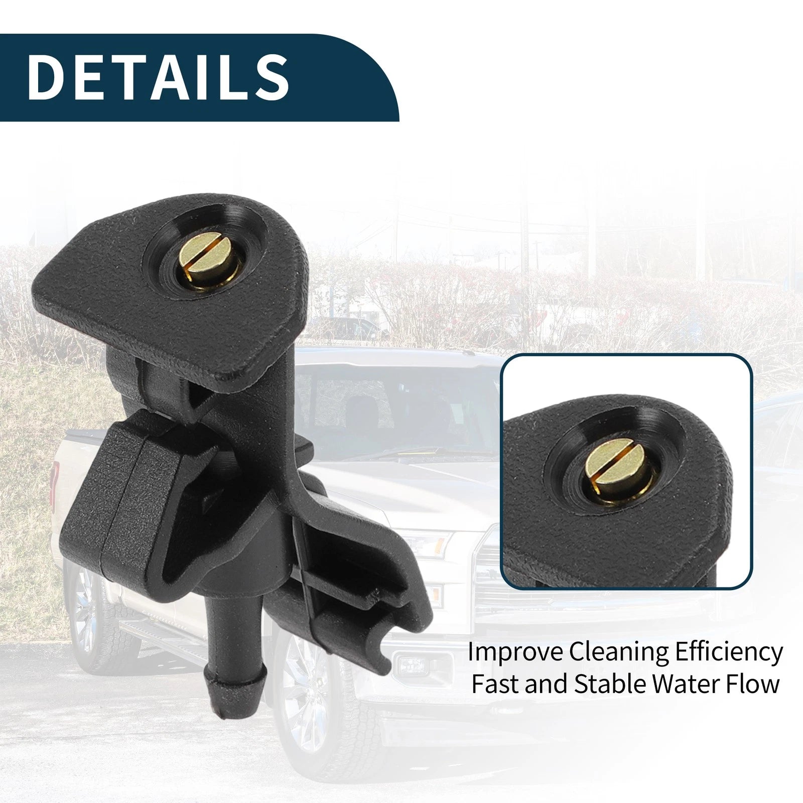 2Pcs Front Windshield Washer Nozzles No.AR3Z17603A for Ford Explorer (2011–2018)