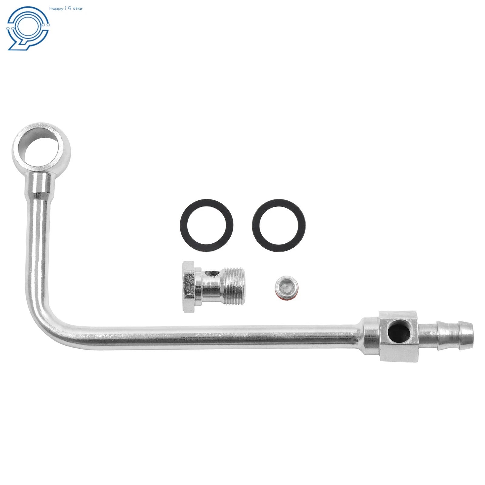 Chrome Steel Fuel Line 8126 for 3/8" Barbed Inlet