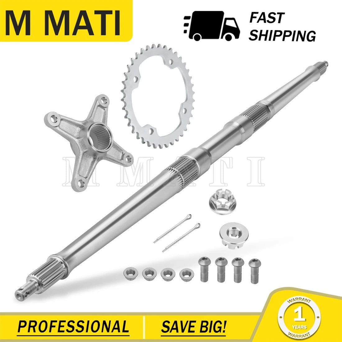 Rear Axle Shaft & Sprocket Kit for Yamaha YFZ450 (2004–2023) 5TG-25381-00-00