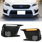 Fog Light Bezels with White/Amber LED DRL for Subaru WRX STI (2018–2023)