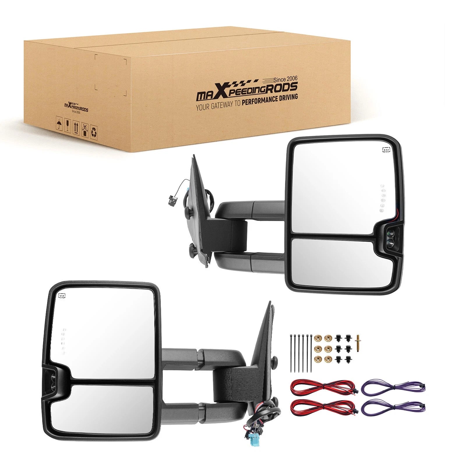 Heated Side Mirror for GMC Sierra 2003-2007 20862099 20862098 Black