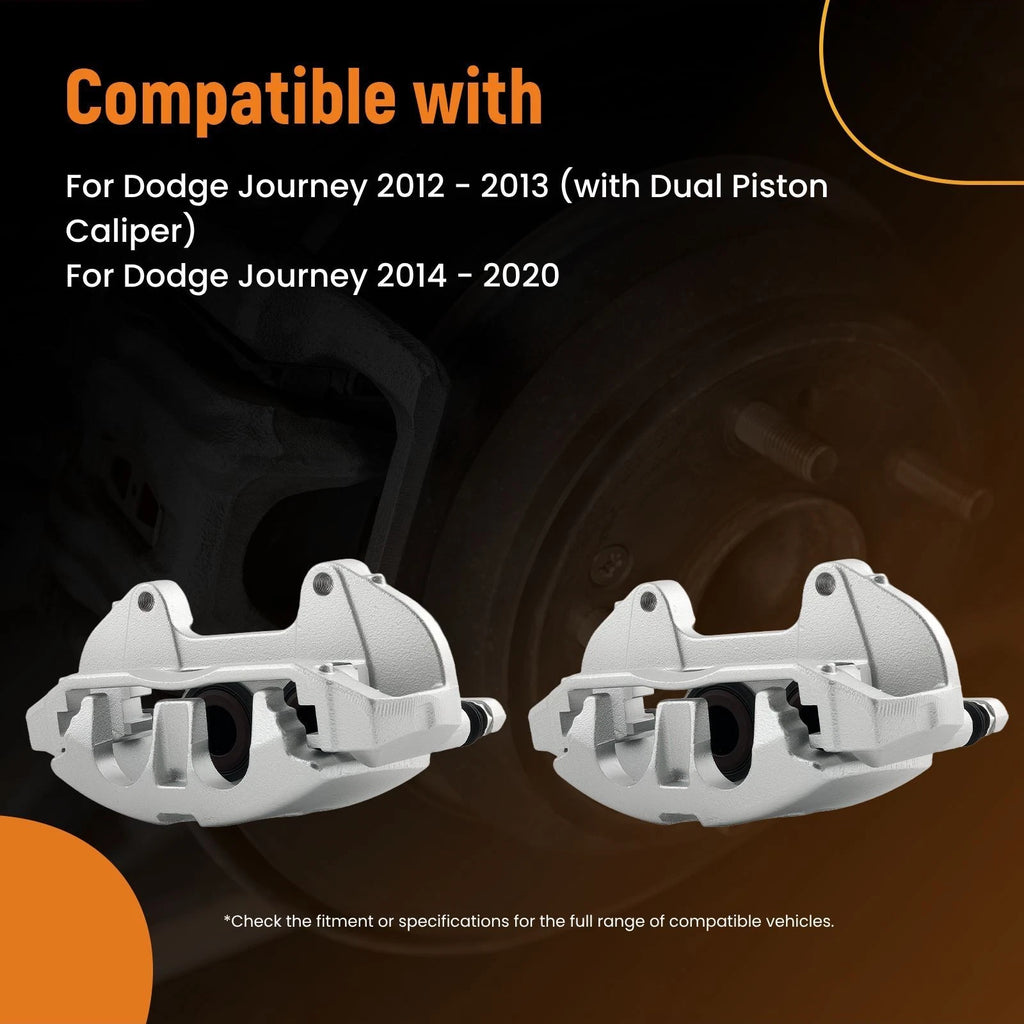 Front Brake Calipers w/Bracket for Dodge Journey (2012–2020) 18B5402A 18B5403A