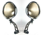 Pair Drilled Headlight Stands Chrome for Dietz Buckets Custom Steel Frame (—)