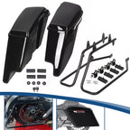Stretched Extended Saddle Bags with Conversion Brackets for Harley Heritage Softail
