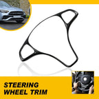 Carbon Fiber Steering Wheel Control Cover Trim for Benz C E GLC GLA CLA (2015–2023)