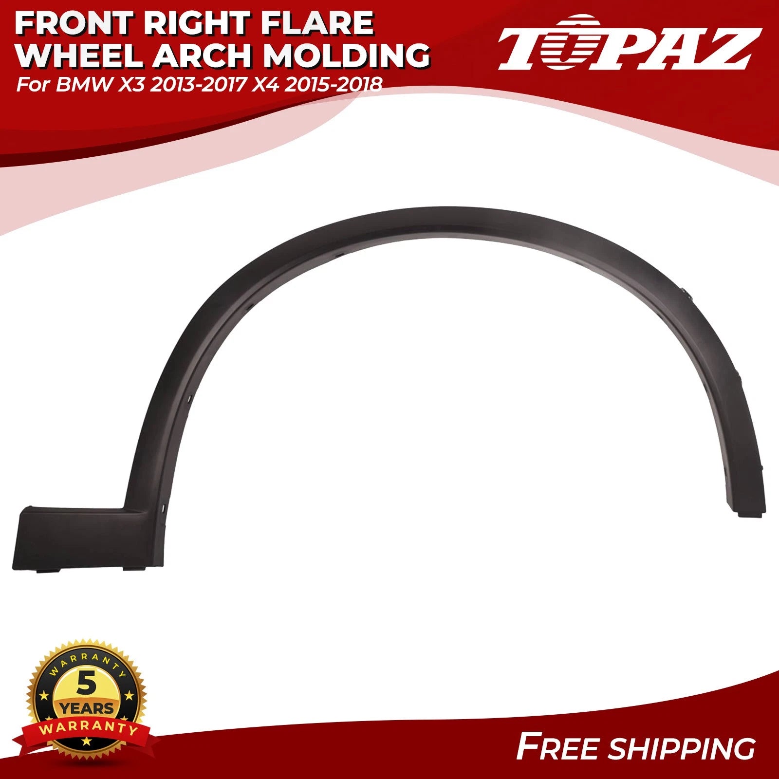 Front Right Wheel Arch Molding for BMW X3 X4 (2013–2018)