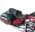 Low Profile Touring Seat for Harley-Davidson (2000–2023) - Black Vinyl