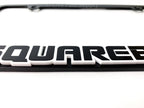 Matte Black License Plate Frame w White Outline for Chevrolet SQUAREBODY (1973–1987)
