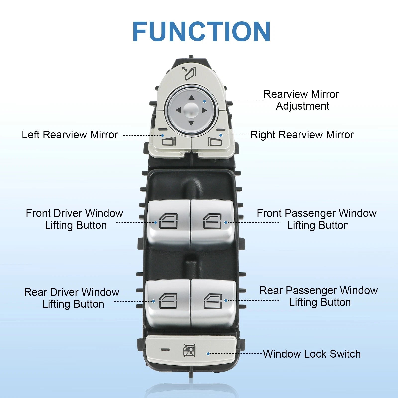 Driver Side Master Power Window Switch for Mercedes Benz GLC300 (2015-2021)