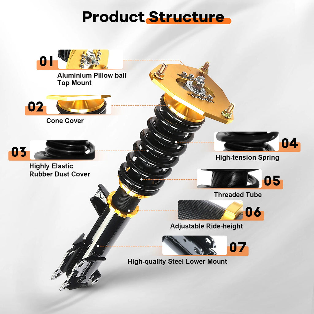Coilovers for Mitsubishi Eclipse (2000-2005) Adjustable Height Suspension