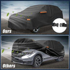 Waterproof Car Cover for Honda CRV (1995–2023) 210D-PU Oxford, Zippered Black