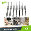 7 Pcs Mortise Drill Bit Set for Woodworking (High Speed Steel)