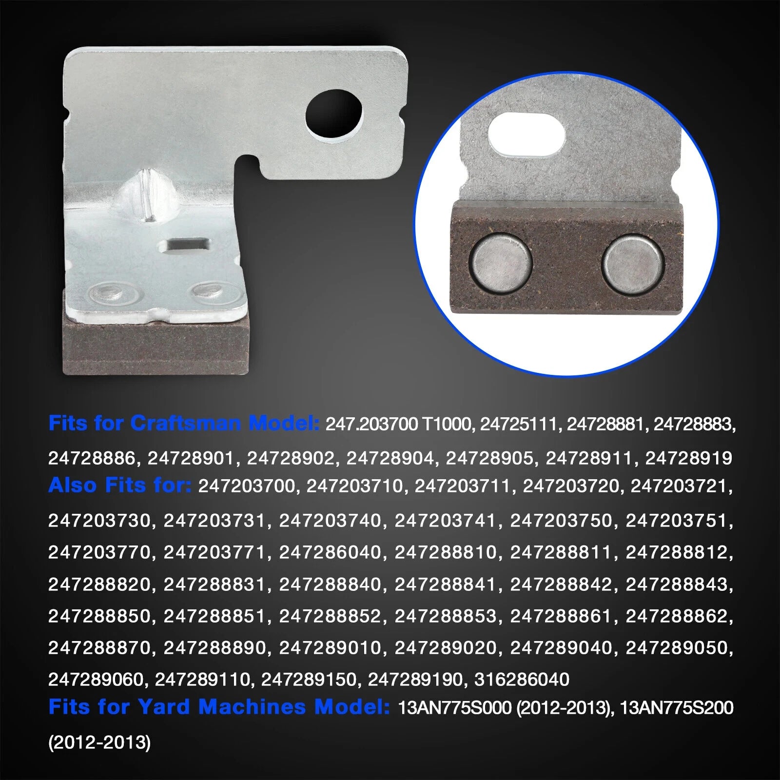 Brake Pads for Cub Cadet Craftsman MTD Troy-Bilt 46" Deck