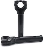 8" Black Risers 1.25" Handlebar Top Clamps for Harley Road King Dyna