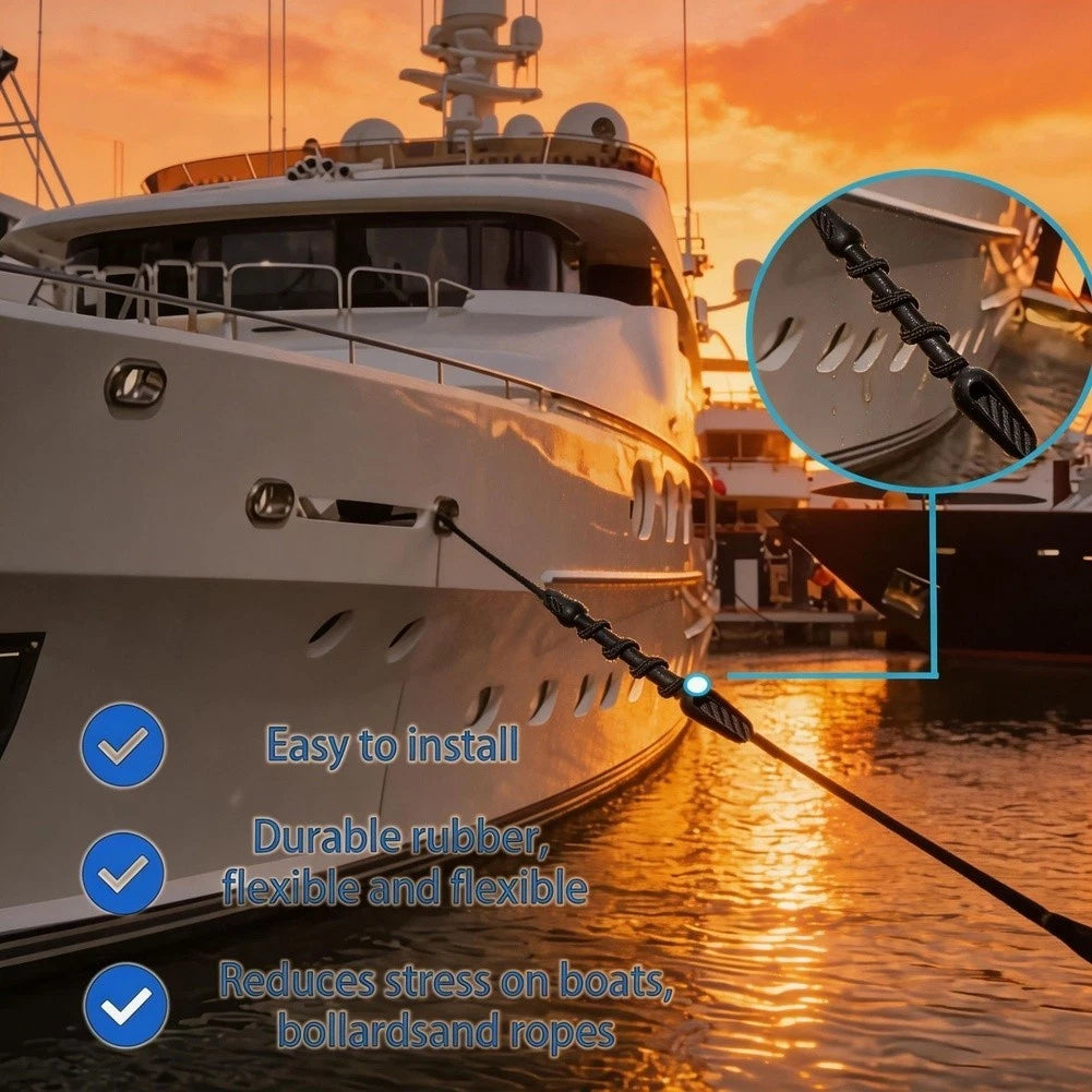 Rubber Snubber Shock Absorber for Yacht Docking (10-12mm Rope)