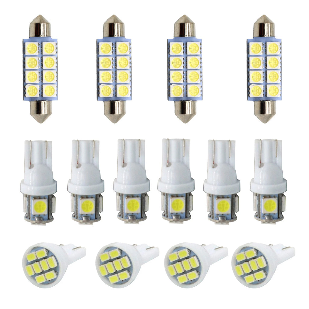 14x White Interior LED Light Package Kit for Ford F150 (1998–2016)