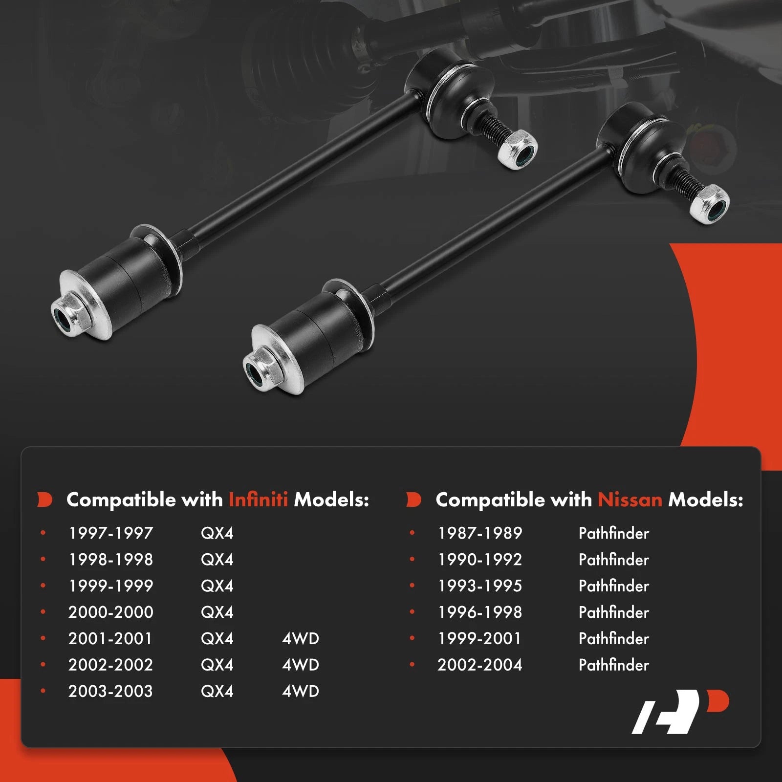 2X Rear Stabilizer Bar Link for Nissan Pathfinder (1987–2004) Infiniti QX4