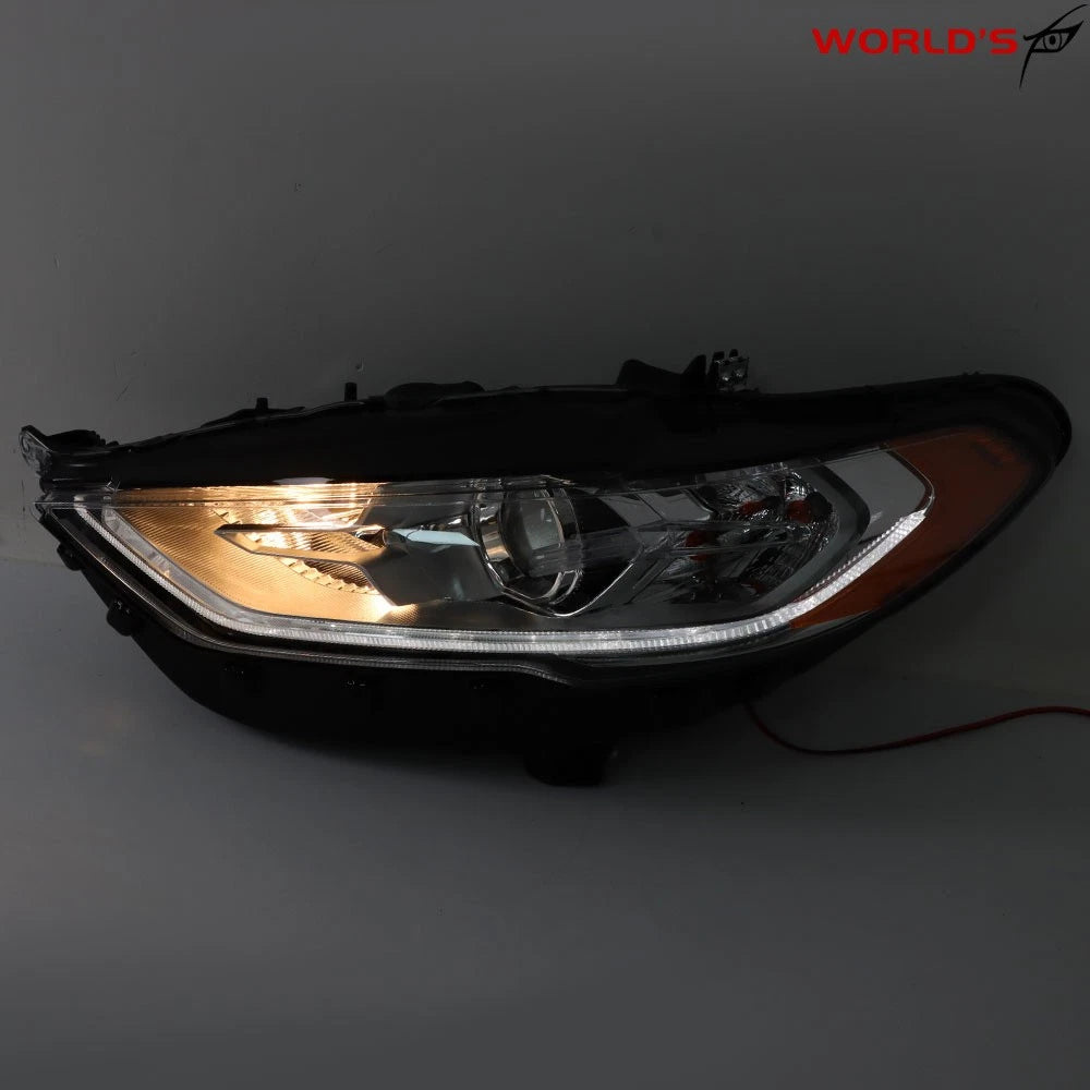 Projector Front Headlights for Ford Fusion (2017–2019) Halogen LED DRL