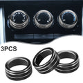 3X AC Air Conditioner Switch Knob Cover for Honda Vezel (2022–2023) Black