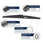 2pcs Rear Windshield Wiper Blade for Kia Sedona, Hyundai Entourage (2006–2014)
