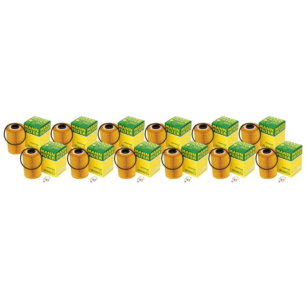 Set of 12 Cartridge Engine Oil Filters for BMW E12 E32 (1972–1994)
