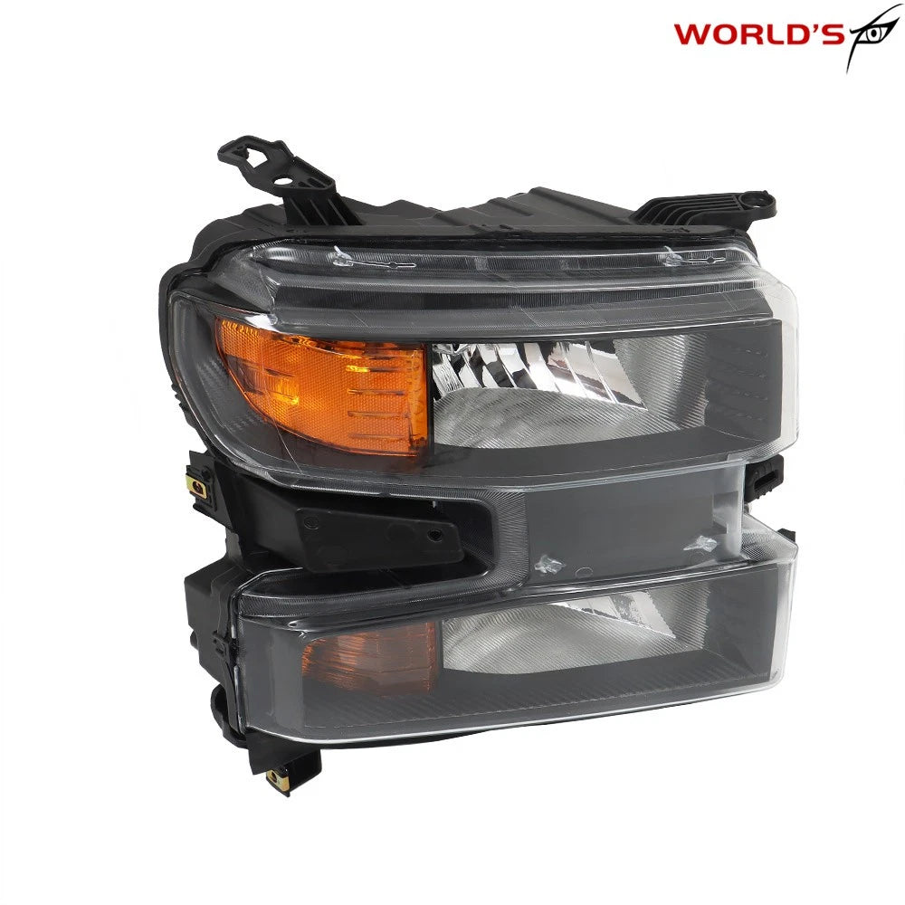 Headlight Halogen Black for Chevrolet Silverado 1500 (2019–2021)