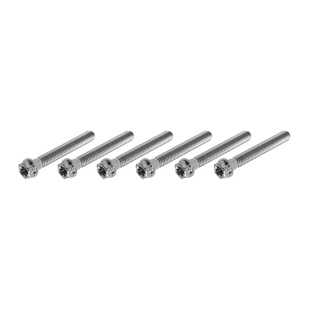 6X M8x50mm Titanium Torx Head Flange Screws for Motorcycle Bike
