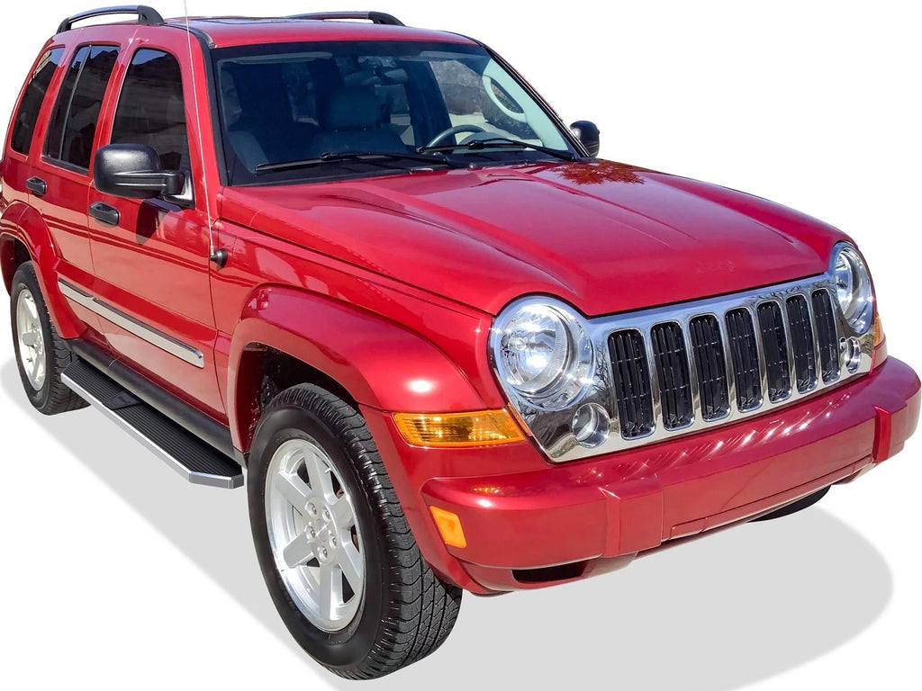 6" Polished Side Step Bars for Jeep Liberty (2002-2007)