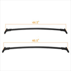 Set of 2 Roof Rack Crossbars for Ford Explorer (2016–2018) Black Aluminum