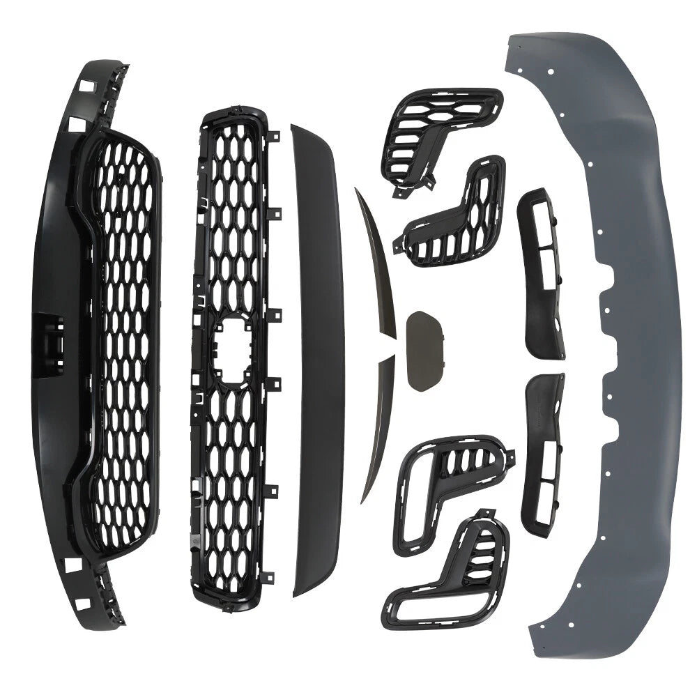Front Bumper Grill + Skid Plate + Fog Light Frame for Dodge Durango (2021–2023)