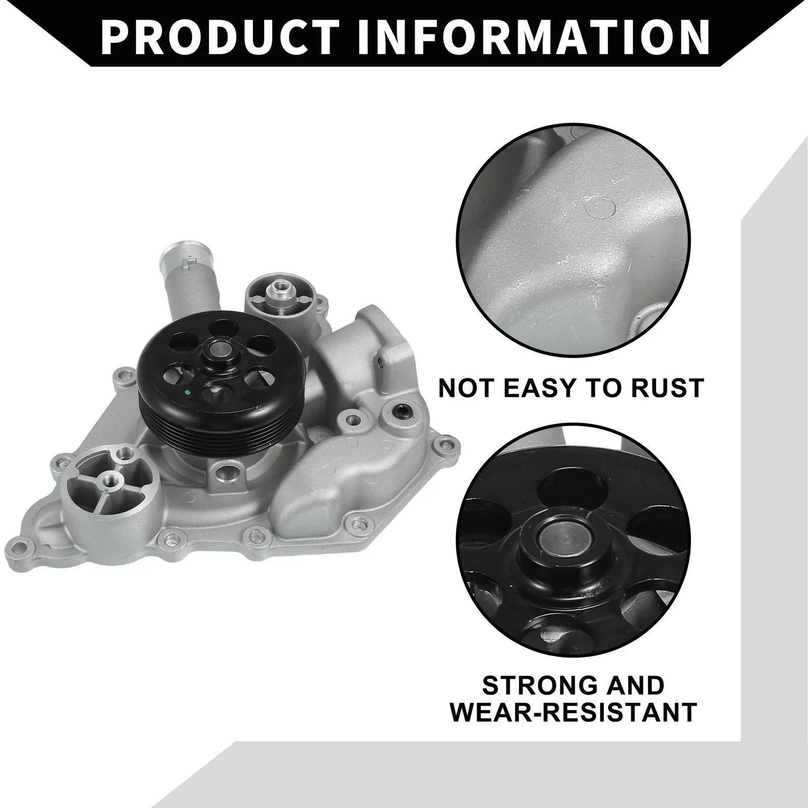 Water Pump for Chrysler 300 (2005-2010) with Rubber Band Kit 1 x Set