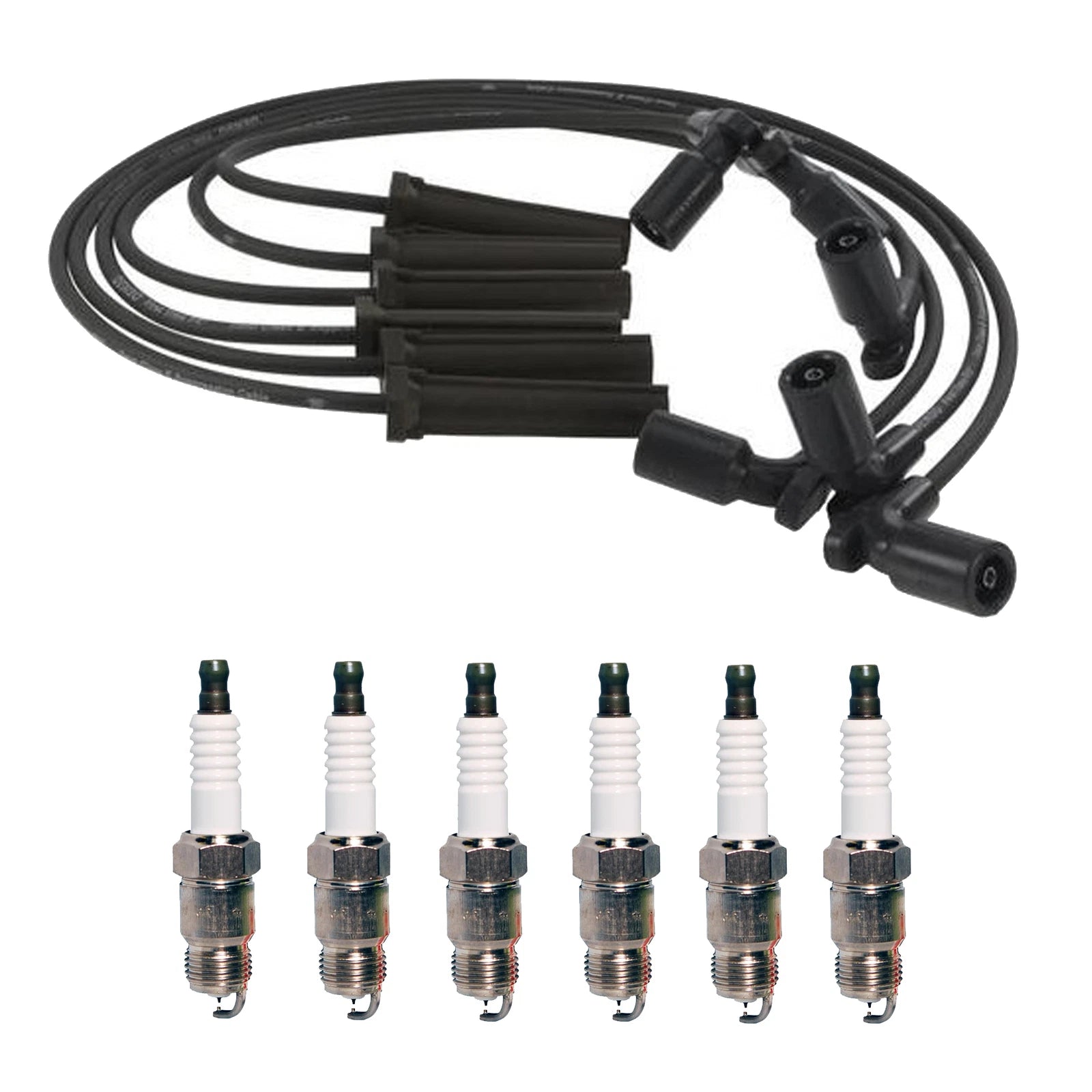 Denso 7mm Wire Set & 6 Iridium TT Spark Plugs Kit for Chevrolet GMC V6