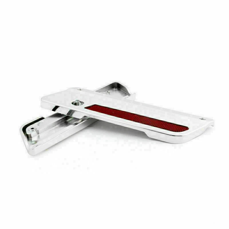 Set of 2 Saddlebag Latch Plate Covers for Harley Touring (1993–2013) Chrome