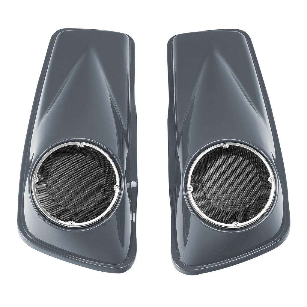 6.5" Speaker Hard Saddlebags Lids for Harley Street Glide (2014–2024) Gunship Gray
