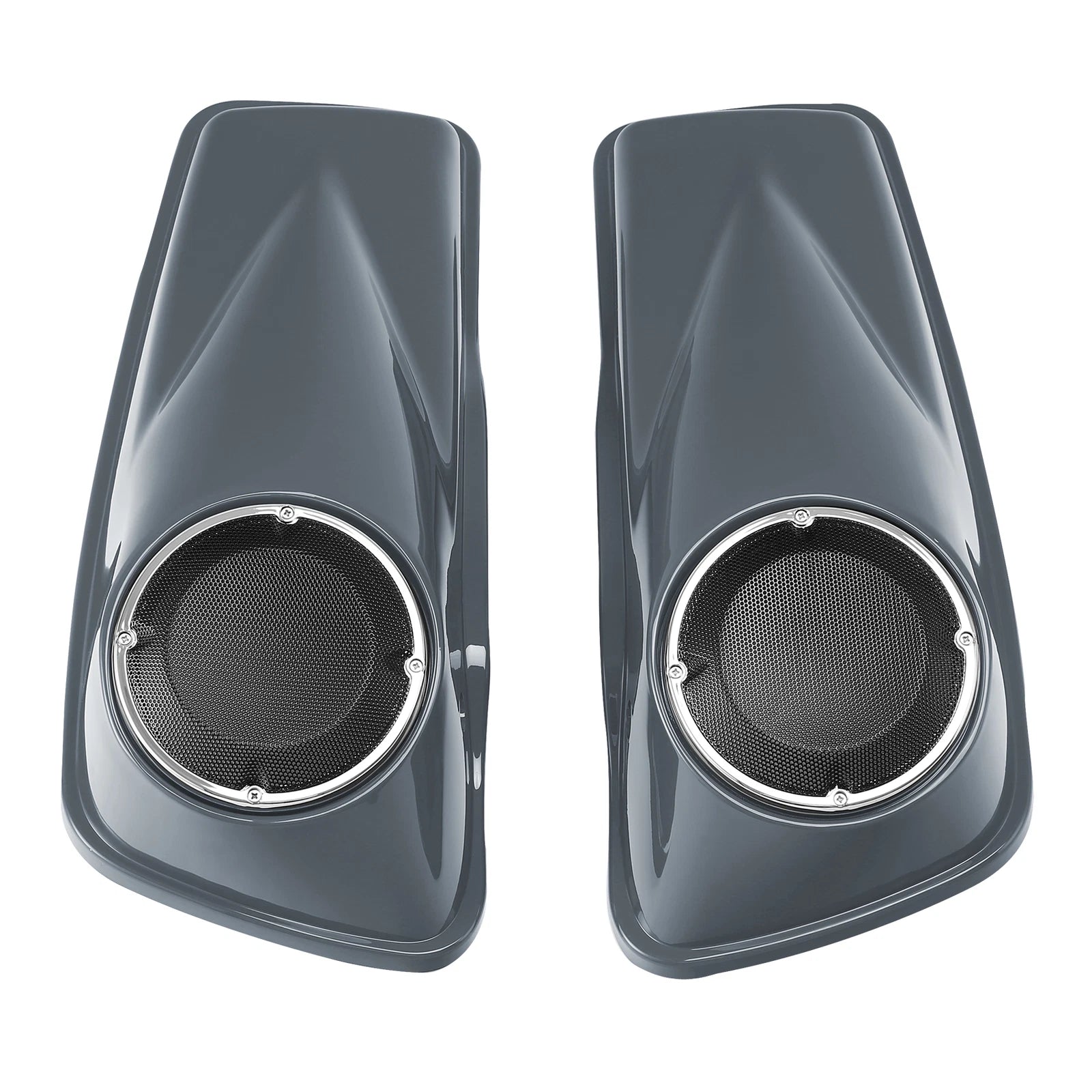 6.5" Speaker Hard Saddlebags Lids for Harley Street Glide (2014–2024) Gunship Gray