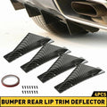 4X Rear Bumper Diffuser Fin Spoiler Lip Splitter for Universal Fit (EXV)