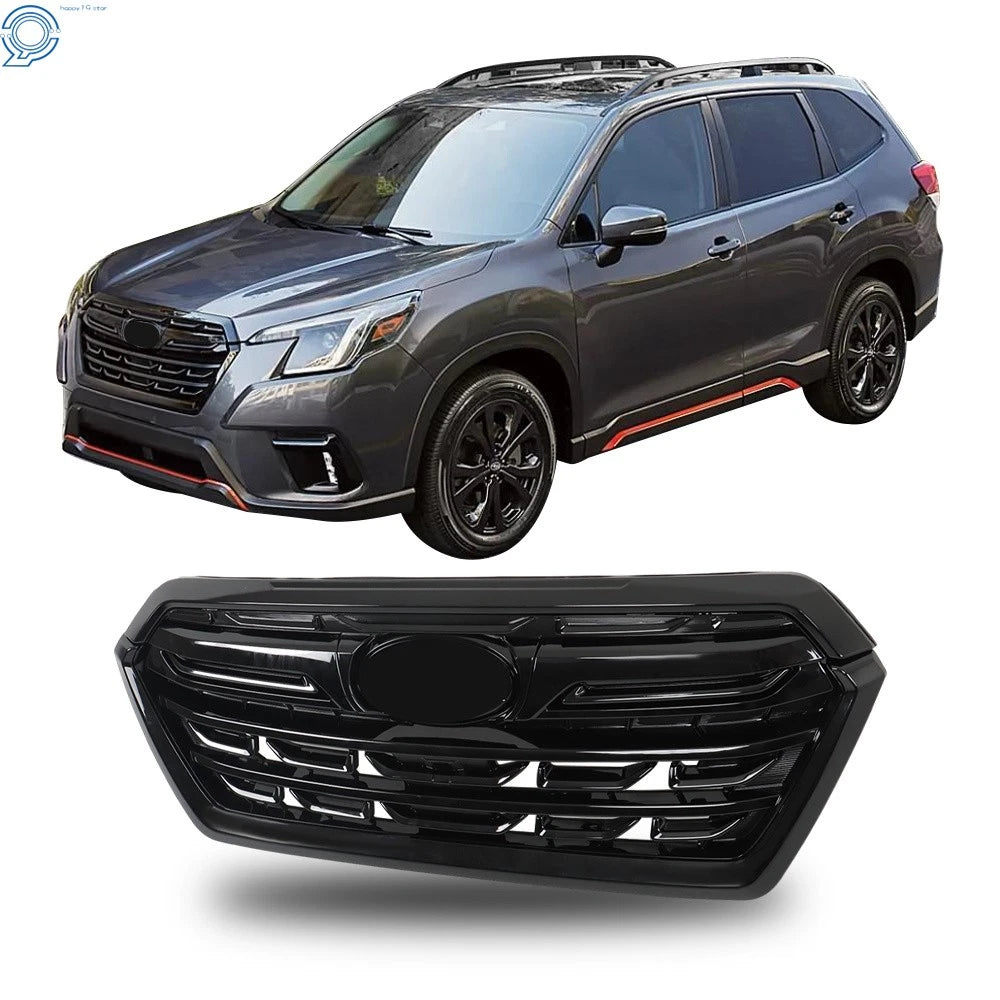 Front Bumper Upper Grille Gloss Black for Subaru Forester (2022–2024)
