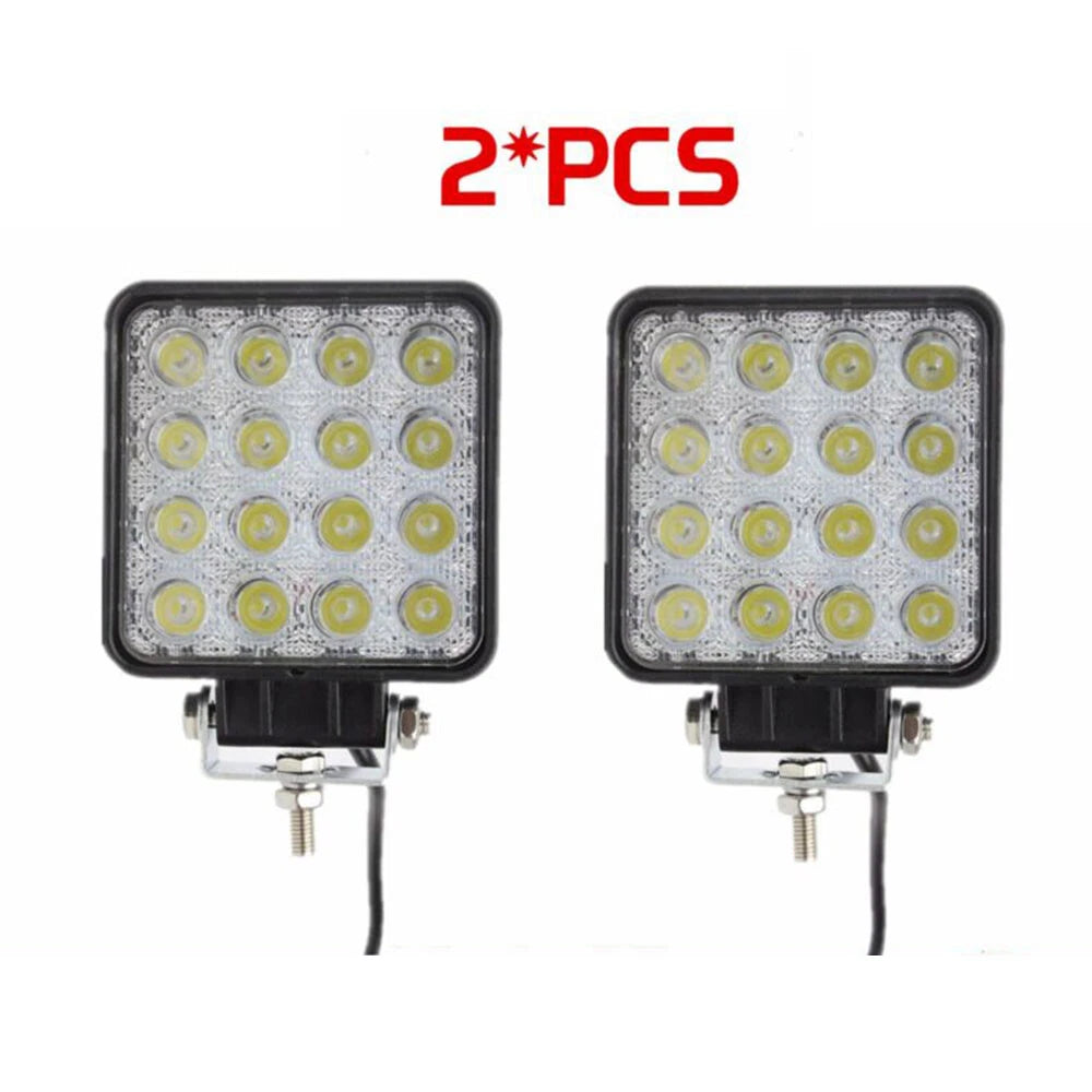 48W LED Working Lights for Offroad Truck Car (12V 24V) 3,520LM
